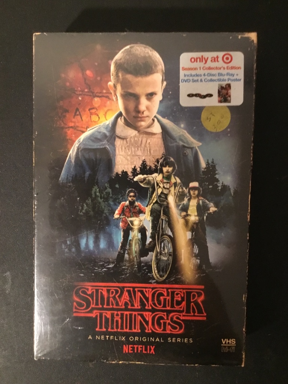 Stranger Things Season 1 4-disc DVD and Blu-ray set, and Poster